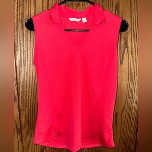 Lady Hagen Sleeveless Collar Golf Shirt V-neck, size Small